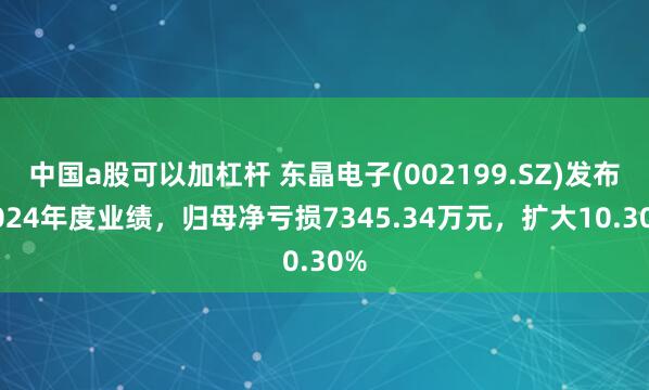 中国a股可以加杠杆 东晶电子(002199.SZ)发布2024年度业绩，归母净亏损7345.34万元，扩大10.30%