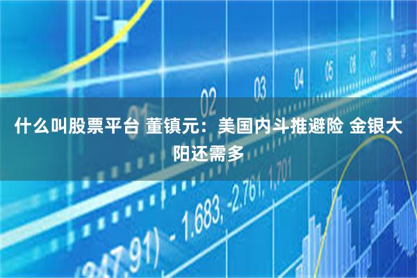 什么叫股票平台 董镇元：美国内斗推避险 金银大阳还需多